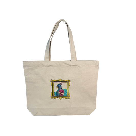 Heavy Duty Canvas Bag - Bird Knitting